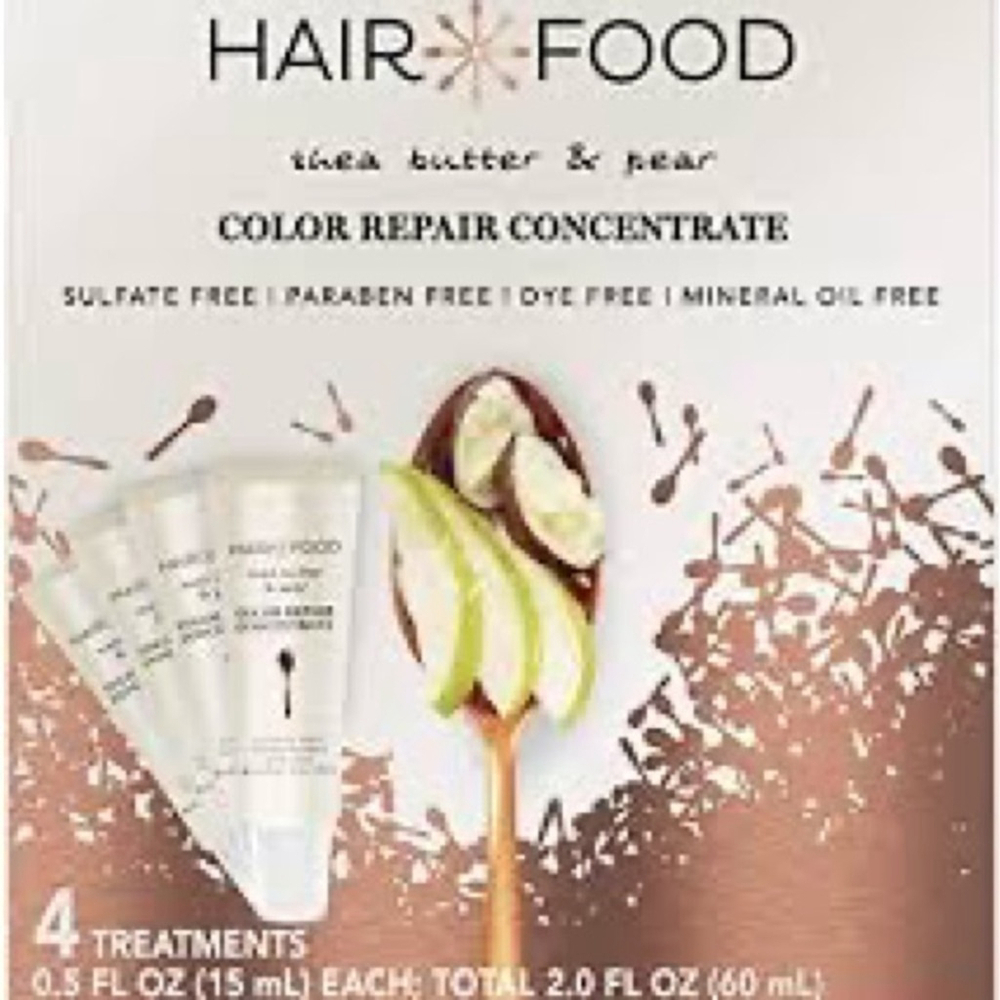 HAIR Food Color Repair Concentrate, Shea Butter and Pear, Pack of 4